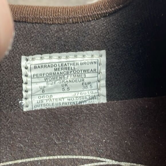 Merrell Barrado Slip On Front Zip Women’s Sz 8 Brown Leather Comfort Shoes - Picture 6 of 10